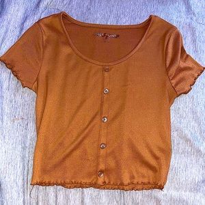 Brown crop top